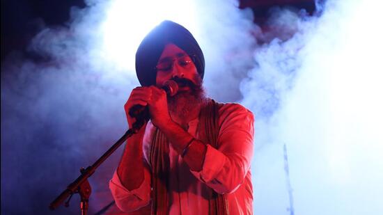Singer Rabbi Shergill performing at Gobindgarh Fort (Courtesy The Sacred Amritsar)