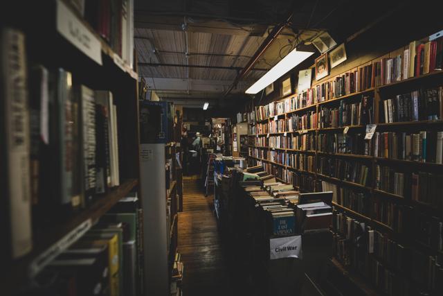 The interior of a store selling used and rare books in Detroit, USA. (Kenishirotie/Shutterstock) The interior of a store selling used and rare books in Detroit, USA. (Kenishirotie/Shutterstock)