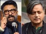 Filmmaker Vivek Agnihotri and Congress MP Shashi Tharoor. Filmmaker Vivek Agnihotri and Congress MP Shashi Tharoor.