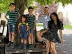 Celina Jaitly with her family. Celina Jaitly with her family.