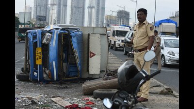 According to police, the bus driver attempted to avoid colliding with the two-wheeler rider but lost control, resulting in the accident. (REPRESENTATIVE PIC)