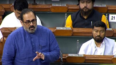 Union minister Rajeev Chandrashekar. (ANI)
