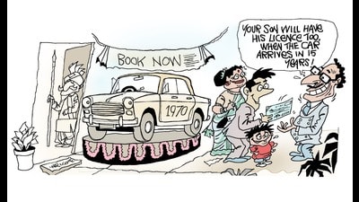 There are Midnight’s Children alive today who grew up in an India we wouldn’t recognise. To name just one material difference, the wait for a new car in the 1970s was 15 years. (HT Illustration: Jayanto Banerjee) There are Midnight’s Children alive today who grew up in an India we wouldn’t recognise. To name just one material difference, the wait for a new car in the 1970s was 15 years. (HT Illustration: Jayanto Banerjee)
