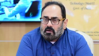 Union minister of state for electronics and information technology Rajeev Chandrasekhar (Twitter Photo) Union minister of state for electronics and information technology Rajeev Chandrasekhar (Twitter Photo)