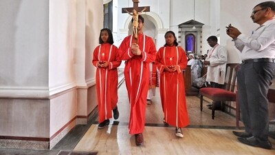 "Today on Good Friday, we recall the spirit of the sacrifice Lord Christ was blessed with. He withstood pain and suffering but never deviated from his ideals of service and compassion. May the thoughts of the Lord Christ keep inspiring people," Prime Minister Narendra Modi tweeted. (HT Photo/Raj K Raj) "Today on Good Friday, we recall the spirit of the sacrifice Lord Christ was blessed with. He withstood pain and suffering but never deviated from his ideals of service and compassion. May the thoughts of the Lord Christ keep inspiring people," Prime Minister Narendra Modi tweeted. (HT Photo/Raj K Raj)