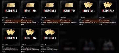Upgrade Tickets (Image Credit: Capcom Studios) Upgrade Tickets (Image Credit: Capcom Studios)