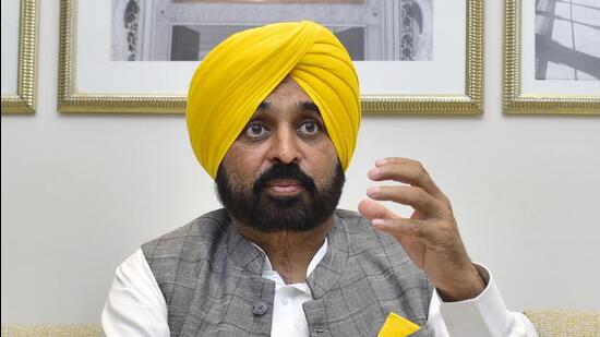 Punjab chief minister Bhagwant Mann (HT)
