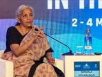 Union finance minister Nirmala Sitharaman speaks. Union finance minister Nirmala Sitharaman speaks.