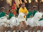 The song Yentamma also featured a special appearance by Telugu star Ram Charan. The song Yentamma also featured a special appearance by Telugu star Ram Charan.