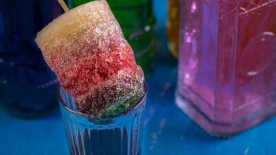 Gola: Gola is a popular Indian dessert that consists of crushed ice flavored with syrups or fruit juices, served on a stick. It's a refreshing and fun treat, perfect for beating the heat during summer months. (Pinterest) Gola: Gola is a popular Indian dessert that consists of crushed ice flavored with syrups or fruit juices, served on a stick. It's a refreshing and fun treat, perfect for beating the heat during summer months. (Pinterest)