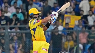 Chennai Super Kings Ajinkya Rahane bats during the Indian Premier League (IPL) cricket match between Mumbai Indians and Chennai Super Kings in Mumbai. (AP) Chennai Super Kings Ajinkya Rahane bats during the Indian Premier League (IPL) cricket match between Mumbai Indians and Chennai Super Kings in Mumbai. (AP)