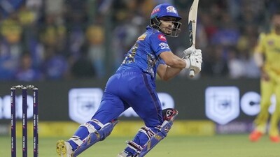 Initially, MI posted 157/8 in 20 overs, with Ishan Kishan smacking 32 runs off 21 balls. (PTI) Initially, MI posted 157/8 in 20 overs, with Ishan Kishan smacking 32 runs off 21 balls. (PTI)