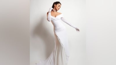 Pooja's gown is from the shelves of the clothing label GAFFE Studios. Celebrity stylist Mohit Rai dressed her in ivory attire. She served Disney Princess vibes in the ensemble and even got a spot on our best-dressed celebrities list. Read our download on Pooja's gown below. (Instagram) Pooja's gown is from the shelves of the clothing label GAFFE Studios. Celebrity stylist Mohit Rai dressed her in ivory attire. She served Disney Princess vibes in the ensemble and even got a spot on our best-dressed celebrities list. Read our download on Pooja's gown below. (Instagram)