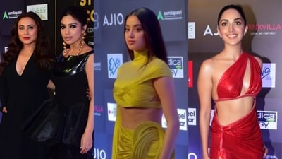 Rani Mukerji, Bhumi Pednekar, Janhvi Kapoor and Kiara Advani at a Mumbai event. Rani Mukerji, Bhumi Pednekar, Janhvi Kapoor and Kiara Advani at a Mumbai event.