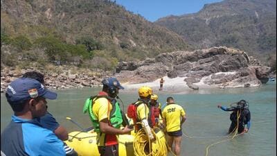 SDRF officials said their team immediately reached the spot and an intensive search is underway. (HT Photo)