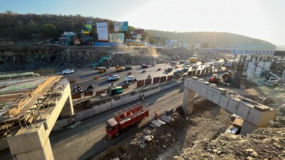 The National Highways Authority of India (NHAI) and other agencies are rushing to complete the Chandni Chowk flyover work before the possible inauguration on May 1. (HT FILE PHOTO) The National Highways Authority of India (NHAI) and other agencies are rushing to complete the Chandni Chowk flyover work before the possible inauguration on May 1. (HT FILE PHOTO)