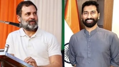 Congress leader Rahul Gandhi and BJP leader Anil K Antony