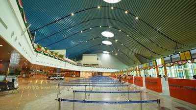 Chennai airport's integrated terminal building is a tribute to the local Tamil culture. (Twitter/aaichnairport) Chennai airport's integrated terminal building is a tribute to the local Tamil culture. (Twitter/aaichnairport)