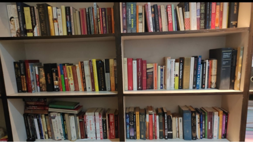 The gift of books that started the PRS office library. The gift of books that started the PRS office library.