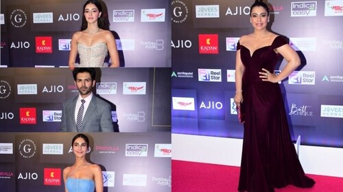 Ananya panday, Kajol, Kartik, and Vani at the event. Ananya panday, Kajol, Kartik, and Vani at the event.