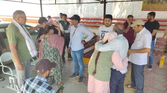 Four persons were killed and two others critically injured in a road accident on the NH-44 near Taraori town of Karnal district, the police said on Saturday. (HT Photo)