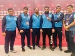 Indian contingent at Asian Wrestling C'ship