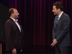 The image shows Josh Beckerman and Jimmy Fallon. The image shows Josh Beckerman and Jimmy Fallon.