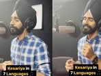 Snehdeep Singh Kalsi singing Kesariya in seven languages. 