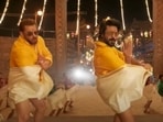 Salman Khan, Ram Charan, and Venkatesh in a still from Kisi Ka Bhai Kisi Ki Jaan song Yentamma.