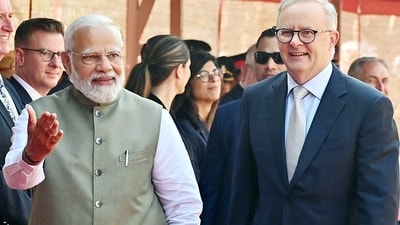 Prime Minister Narendra Modi and Australian PM Anthony Albanese at Rashtrapati Bhavan, (File photo.) Prime Minister Narendra Modi and Australian PM Anthony Albanese at Rashtrapati Bhavan, (File photo.)