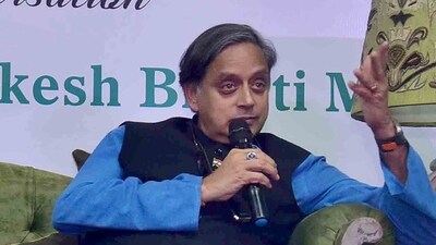 Congress leader Shashi Tharoor addressing the gathering at a function in Ludhiana on Thursday. (Gurpreet Singh/HT) Congress leader Shashi Tharoor addressing the gathering at a function in Ludhiana on Thursday. (Gurpreet Singh/HT)
