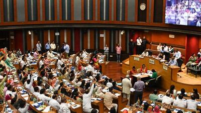 Several attempts at holding mayoral elections during January and February ended in unruly scenes of violence in the MCD House (HT Photo) Several attempts at holding mayoral elections during January and February ended in unruly scenes of violence in the MCD House (HT Photo)