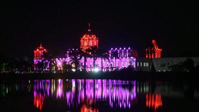 The Ujjayanta Palace was built in 1901 by the then maharaja Radha Kishore Manikya Bahadur. (PTI) The Ujjayanta Palace was built in 1901 by the then maharaja Radha Kishore Manikya Bahadur. (PTI)