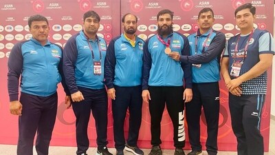 Indian contingent at Asian Wrestling C'ship (SAI) Indian contingent at Asian Wrestling C'ship (SAI)