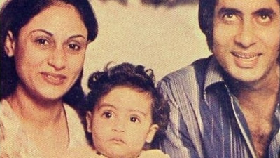 Old photo shows Amitabh and Jaya with baby Abhishek. Old photo shows Amitabh and Jaya with baby Abhishek.