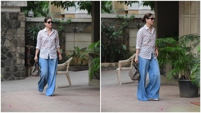 Kareena Kapoor’s shirt and denim look is all about comfort dressing (HT Photos/Varinder Chawla) Kareena Kapoor’s shirt and denim look is all about comfort dressing (HT Photos/Varinder Chawla)