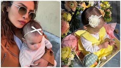 Malti Marie is enjoying a colourful Easter with mom Priyanka Chopra. Malti Marie is enjoying a colourful Easter with mom Priyanka Chopra.