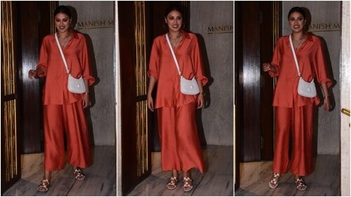 Anushka Ranjan at Manish Malhotra's residence. (HT Photo/Varinder Chawla) Anushka Ranjan at Manish Malhotra's residence. (HT Photo/Varinder Chawla)