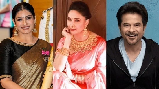 Raveena Tandon and Anil Kapoor have reacted to Madhuri Dixit's video.