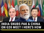 INDIA SNUBS PAK & CHINA ON G20 MEET I HERE'S HOW