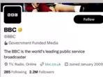 Twitter BBC Controversy: The BBC's twitter account has 2.2 million followers.