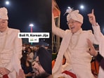 South Korean groom dances to Punjabi boli.