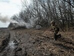 Russia-Ukraine war: Ukrainian servicemen fire a self-propelled howitzer towards Russian troops.
