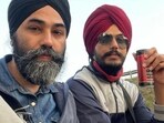 Papalpreet Singh (left) was with Amritpal Singh as they fled the police dragnet on March 18. 