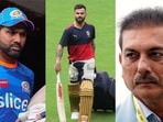 Rohit Sharma; Virat Kohli; Ravi Shastri Rohit Sharma; Virat Kohli; Ravi Shastri