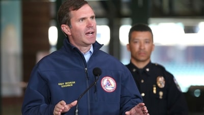 Kentucky Governor Andy Beshear speaks during a press conference after a shooting took place in Louisville, Kentucky. (AP) Kentucky Governor Andy Beshear speaks during a press conference after a shooting took place in Louisville, Kentucky. (AP)