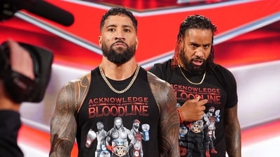 The Bloodline members Jey Uso, Jimmy Uso and Solo Sikoa are the sons of former WWE superstar Rikishi. (Twitter) The Bloodline members Jey Uso, Jimmy Uso and Solo Sikoa are the sons of former WWE superstar Rikishi. (Twitter)
