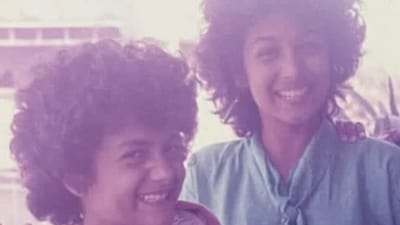 Malaika Arora with her sister Amrita Arora in an old photo. Malaika Arora with her sister Amrita Arora in an old photo.