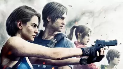 Japanese onesheet, along with a group shot featuring Chris Redfield, Jill Valentine, Leon Kennedy, Claire Redfield, and Rebecca Chambers. Japanese onesheet, along with a group shot featuring Chris Redfield, Jill Valentine, Leon Kennedy, Claire Redfield, and Rebecca Chambers.