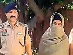 Papalpreet Singh in Punjab Police custody.(Punjab Police/Twitter)